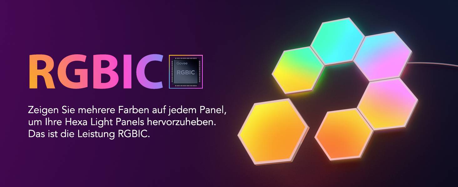 Govee 5 Glide Hexa Light Panels B6061 LED-Panel (Basis) EEK: G (A - G) 36W LED Weiß