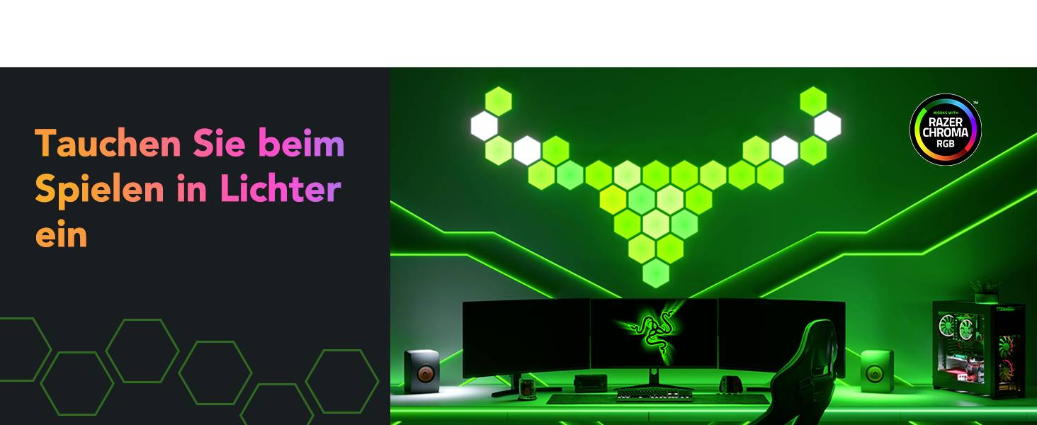 Govee 5 Glide Hexa Light Panels B6061 LED-Panel (Basis) EEK: G (A - G) 36W LED Weiß