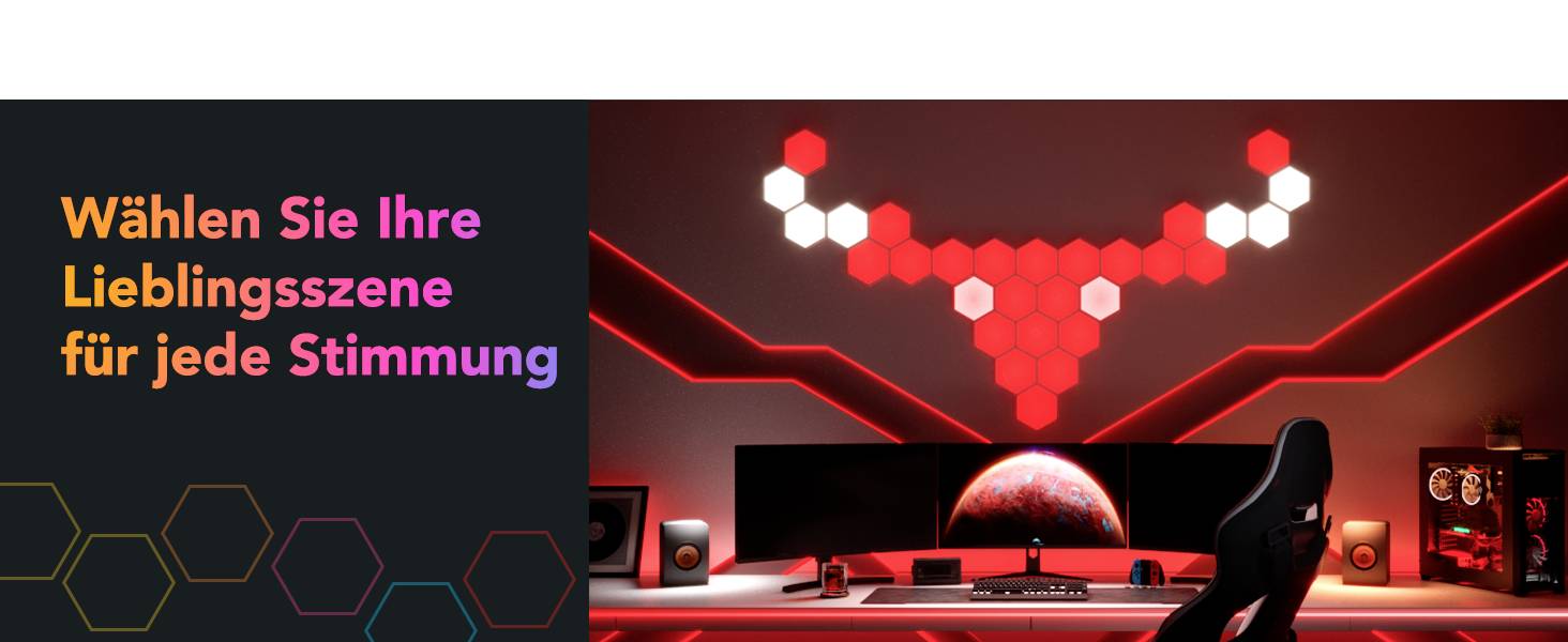 Govee 5 Glide Hexa Light Panels B6061 LED-Panel (Basis) EEK: G (A - G) 36W LED Weiß