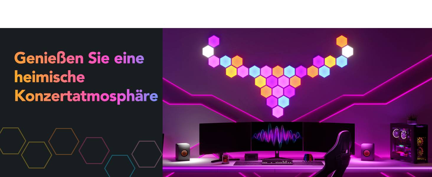 Govee 5 Glide Hexa Light Panels B6061 LED-Panel (Basis) EEK: G (A - G) 36W LED Weiß