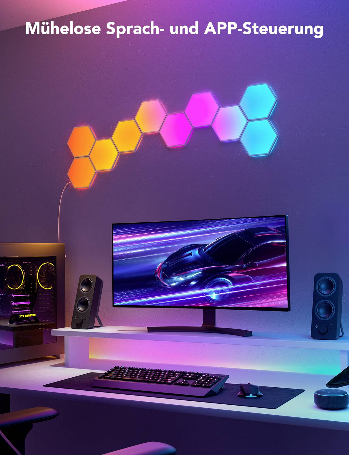 Govee 5 Glide Hexa Light Panels B6061 LED-Panel (Basis) EEK: G (A - G) 36W LED Weiß