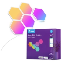 Govee 5 Glide Hexa Light Panels B6061 LED-Panel (Basis) EEK: G (A - G) 36W LED Weiß Govee 5 Glide Hexa Light Panels B6061 LED-Panel (Basis) EEK: G (A - G) 36W LED Weiß