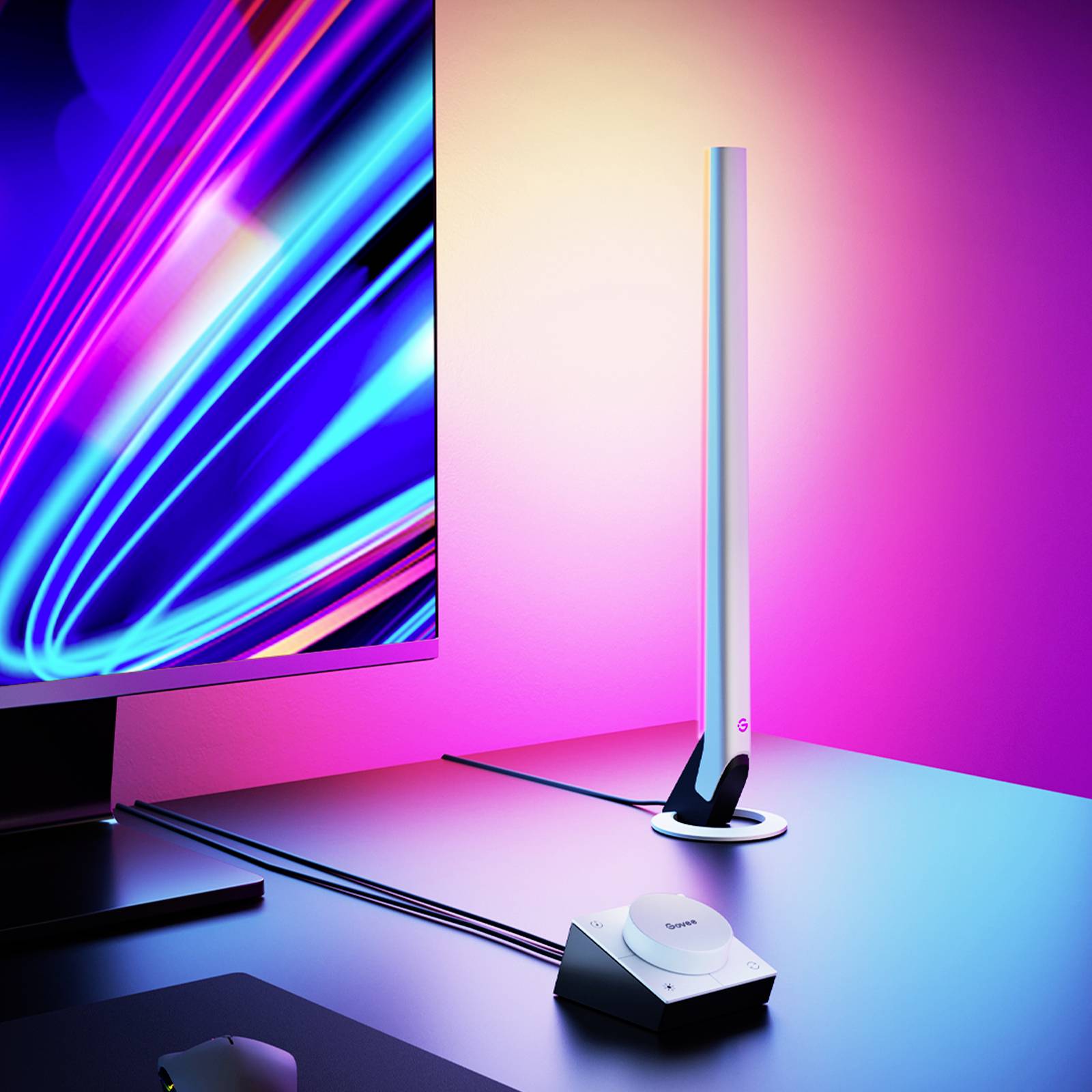 Govee Gaming Smart Light Bars H6047 LED-Tischlampe EEK: G (A - G) 24 W LED Weiß, Schwarz
