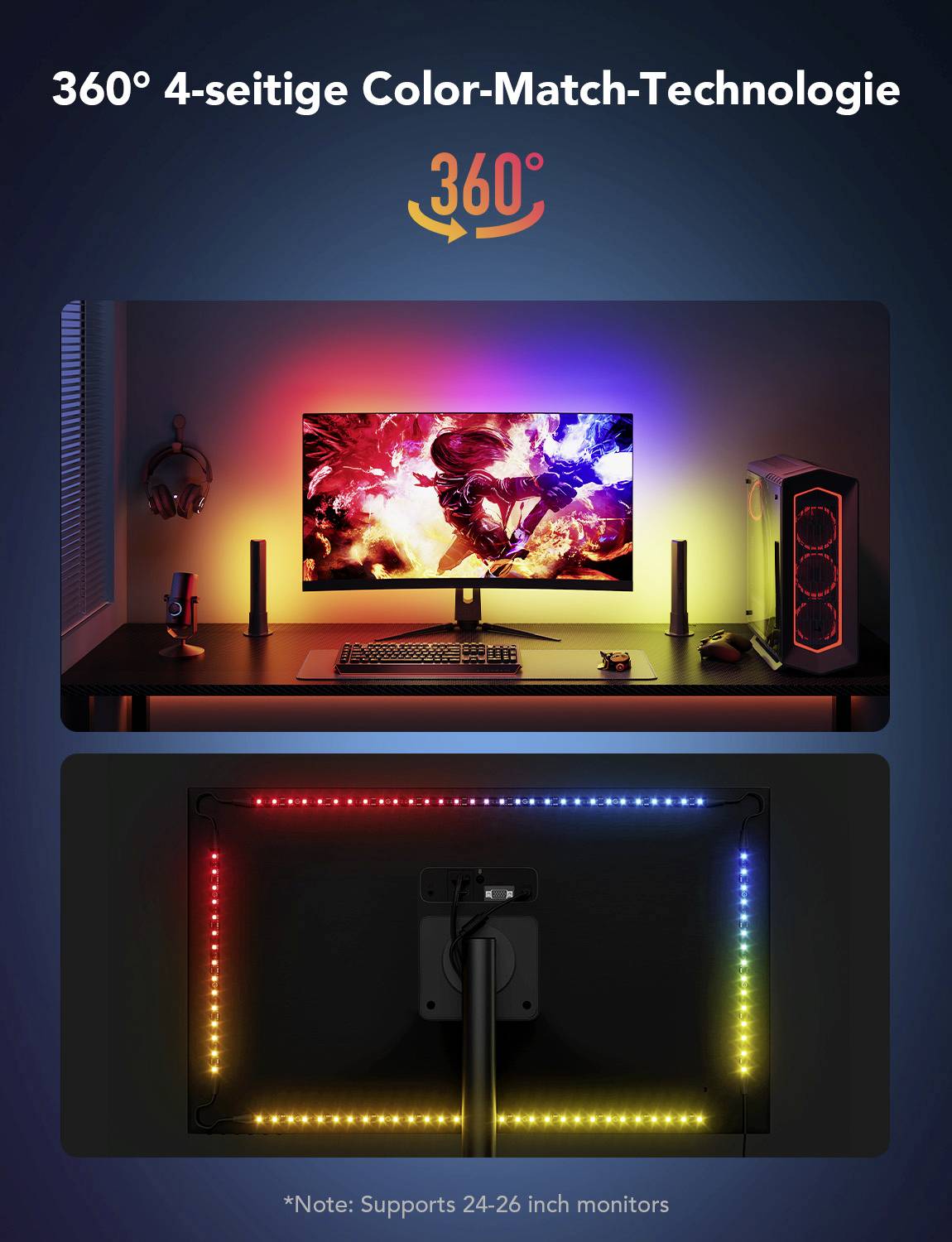Govee PC Monitor Pro Kit for 27-34 inch Monitor H6608 LED-Lichtleisten-Komplettset EEK: G (A - G) 12 V, 100 V, 240V 1 Set