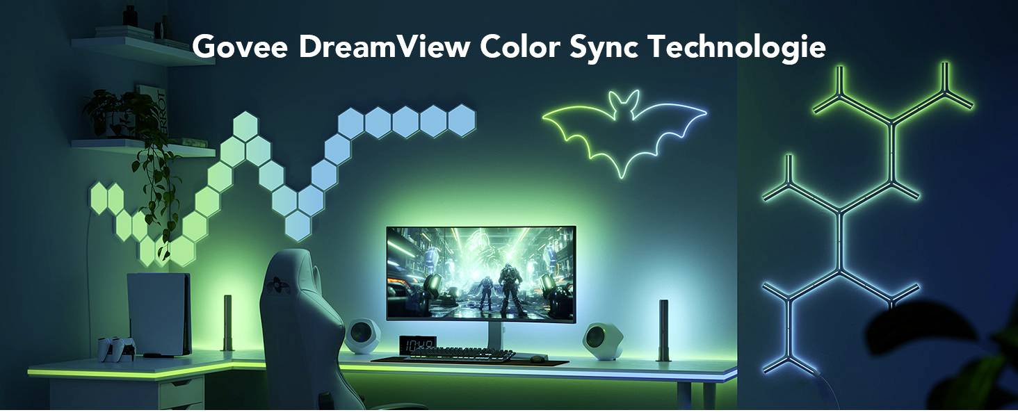 Govee PC Monitor Pro Kit for 27-34 inch Monitor H6608 LED-Lichtleisten-Komplettset EEK: G (A - G) 12 V, 100 V, 240V 1 Set