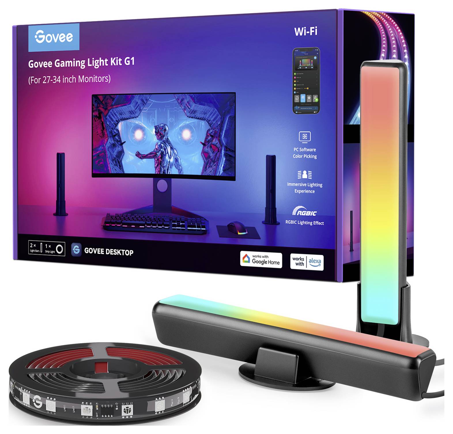 Govee PC Monitor Pro Kit for 27-34 inch Monitor H6608 LED-Lichtleisten-Komplettset EEK: G (A - G) 12 V, 100 V, 240V 1 Set