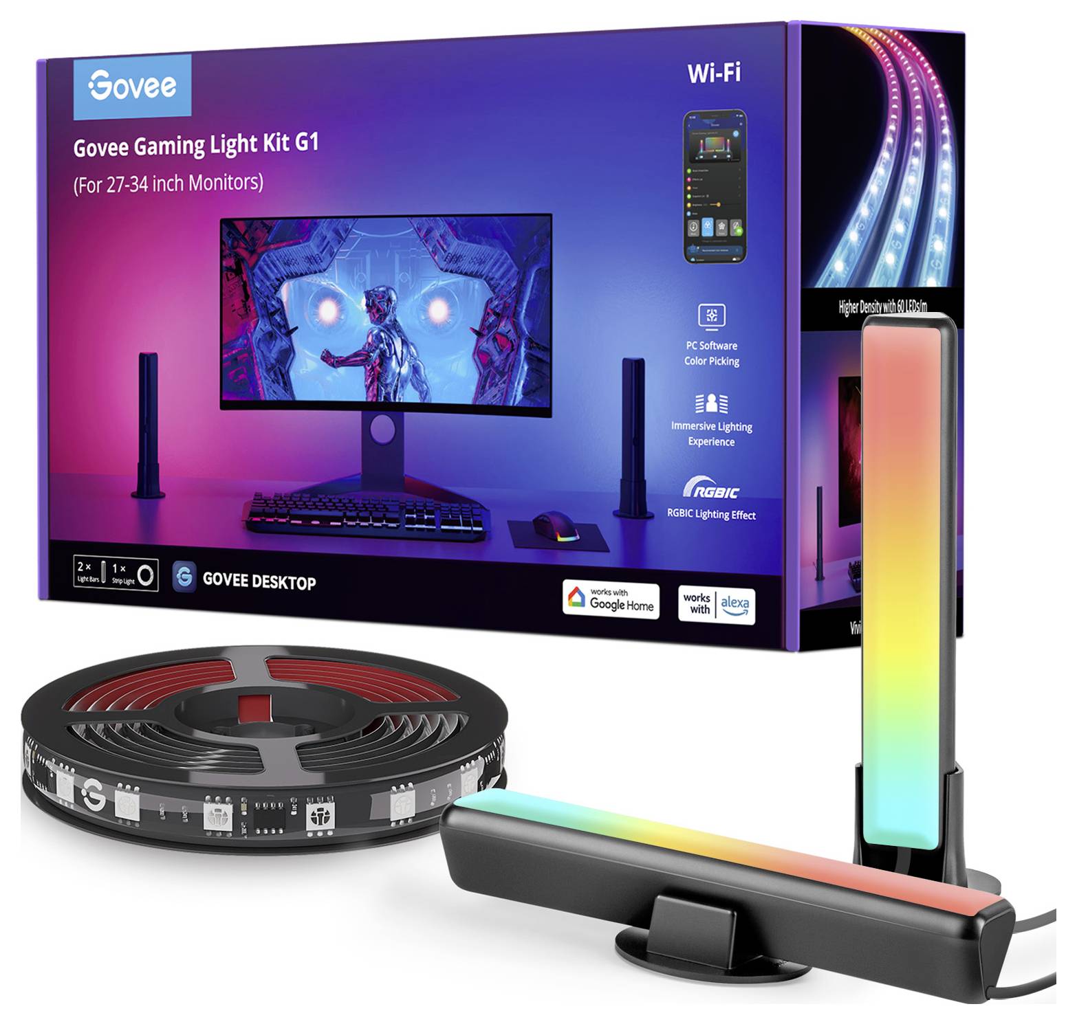 Govee PC Monitor Pro Kit for 27-34 inch Monitor H6608 LED-Lichtleisten-Komplettset EEK: G (A - G) 12 V, 100 V, 240V 1 Set