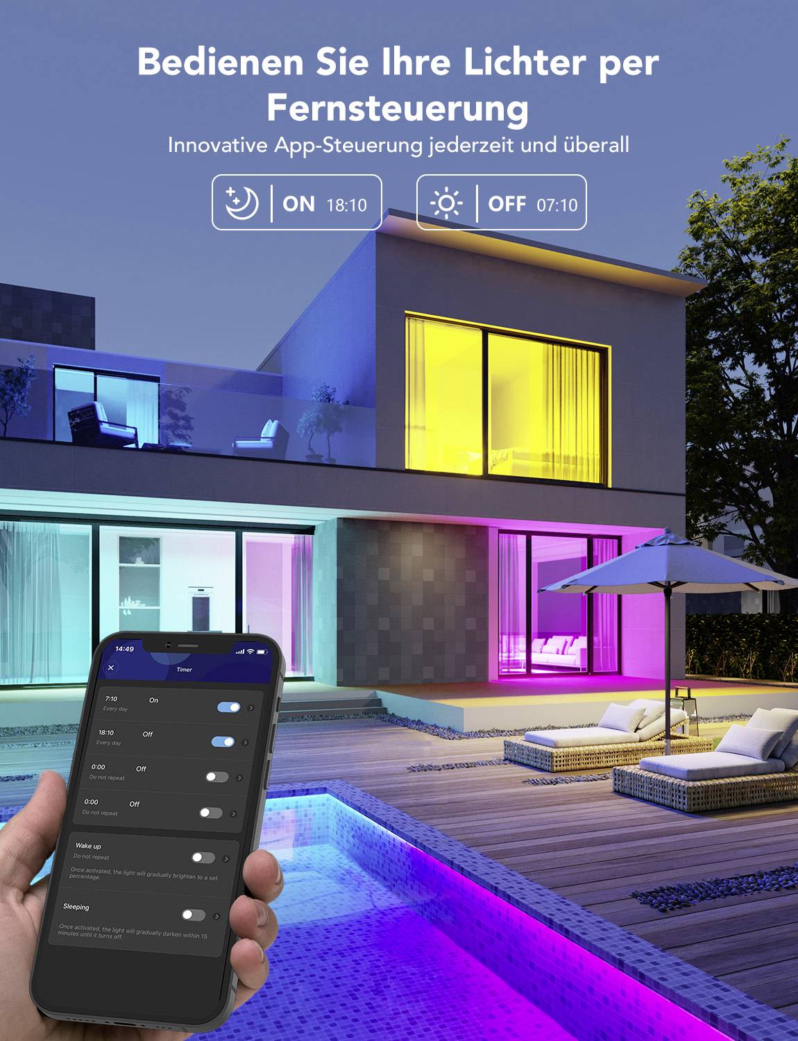 Govee H60093C1 LED EEK F (A - G) E27 Glühlampenform 13W RGB, Warmweiß app-gesteuert 1St.