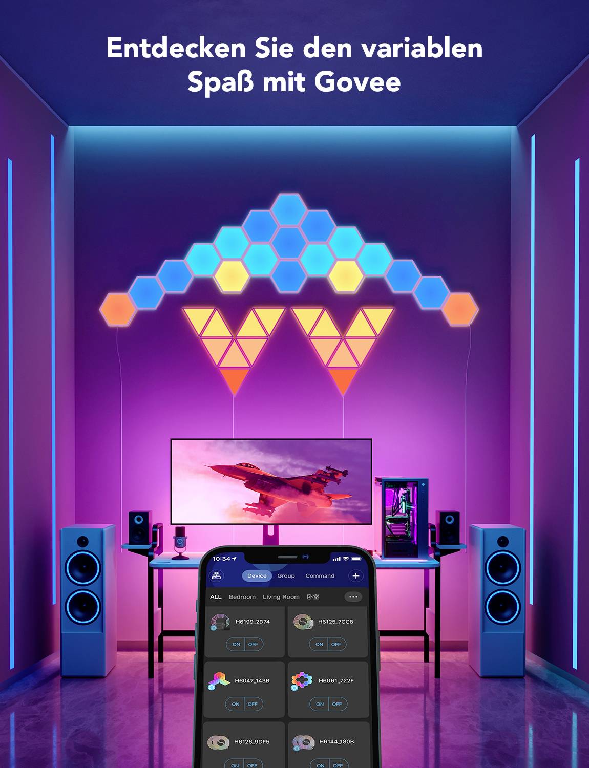 Govee Glide Hexa Light Panels Expansion Pack H1061002 LED-Panel (Erweiterung) EEK: G (A - G) LED Weiß