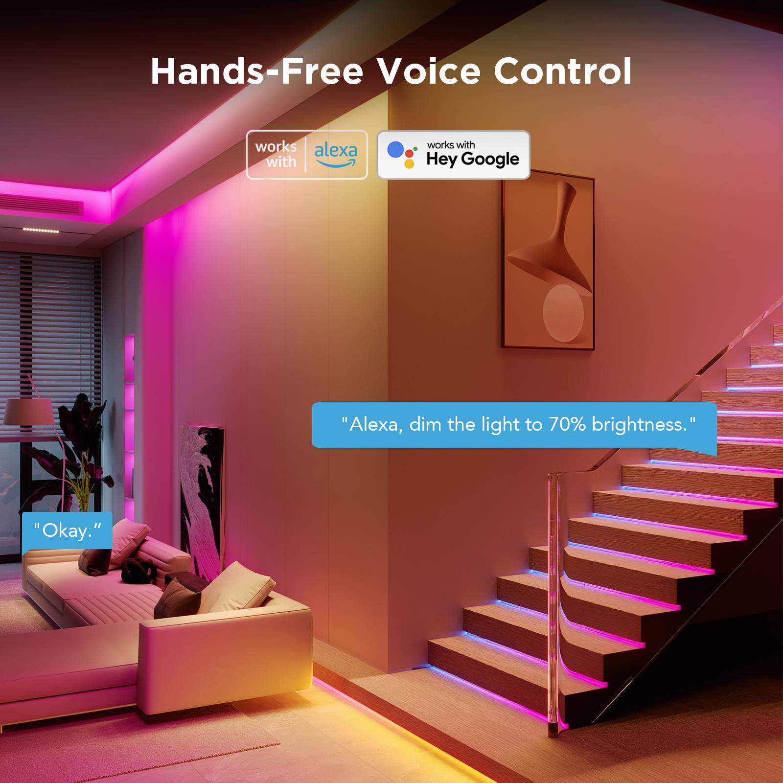 Govee LED Strip Lights Matter ready 10 Meter H612CCD1 LED-Streifen-Basisset 230 V, 24V RGB 1St.