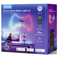 Govee Neon Strip Light 4 Meter black Matter ready H61D4C11 LED-Streifen-Basisset 100 V, 230 V, 24V 4m RGB 1St. Govee Neon Strip Light 4 Meter black Matter ready H61D4C11 LED-Streifen-Basisset 100 V, 230 V, 24V 4m RGB 1St.