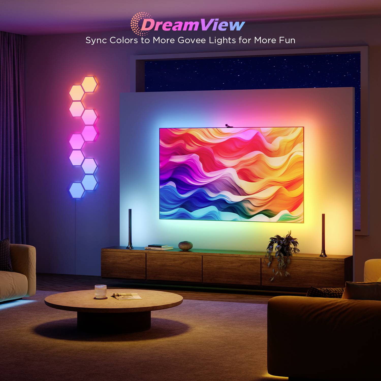 Govee Netflix Envisual TV Backlight 55~65 inch H6098CD1 LED-Lichtband 100 V, 240 V, 12 V RGB 1 Set