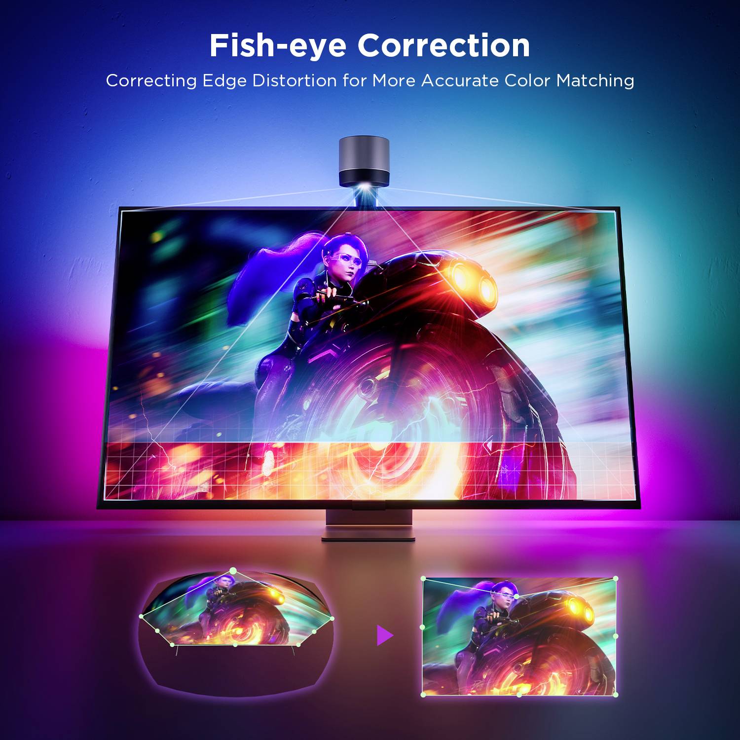 Govee Netflix Envisual TV Backlight 55~65 inch H6098CD1 LED-Lichtband 100 V, 240 V, 12V RGB 1 Set