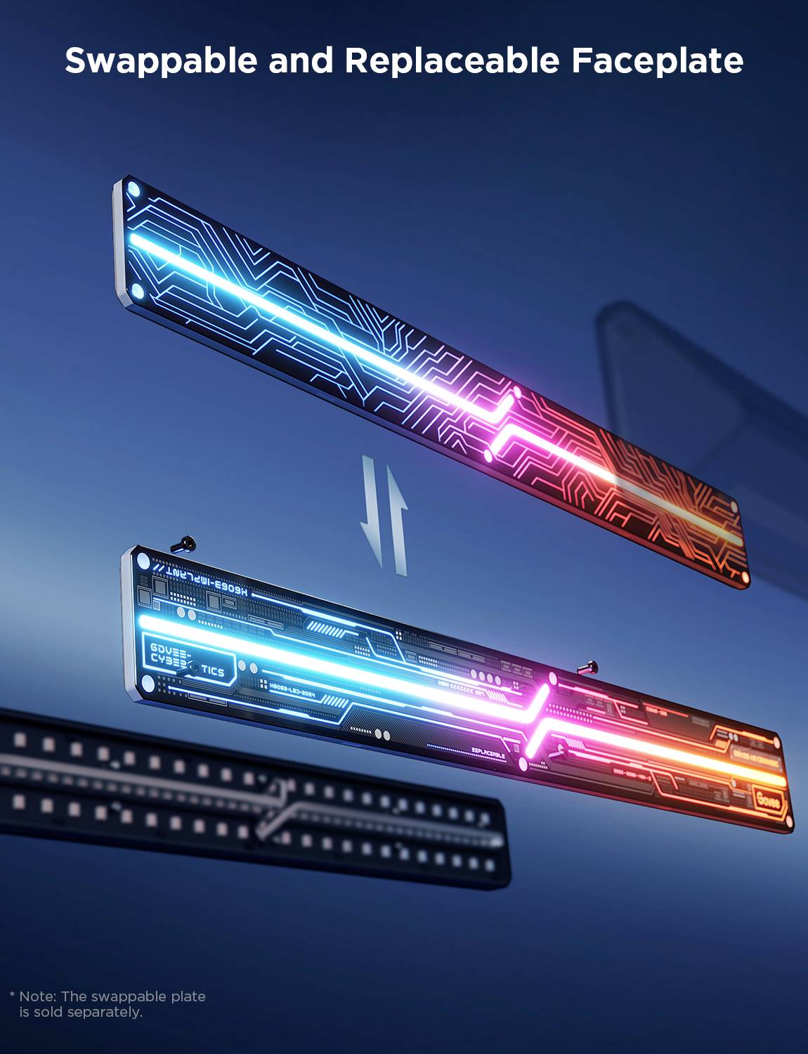 Govee Gaming Wall light H6063312 LED-Wandleuchte 72W LED-Modul Schwarz