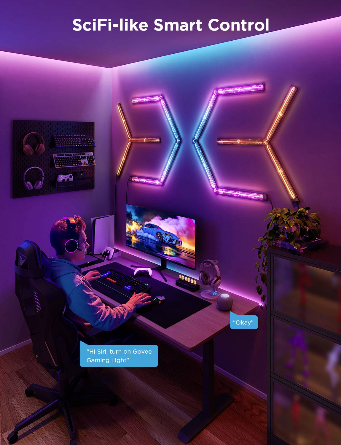 Govee Gaming Wall light H6063312 LED-Wandleuchte 72W LED-Modul Schwarz