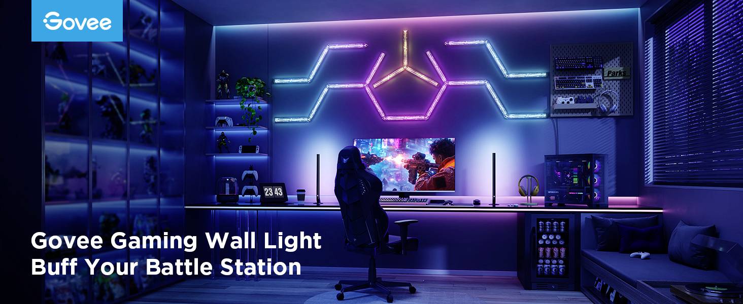 Govee Gaming Wall light H6063312 LED-Wandleuchte 72W LED-Modul Schwarz