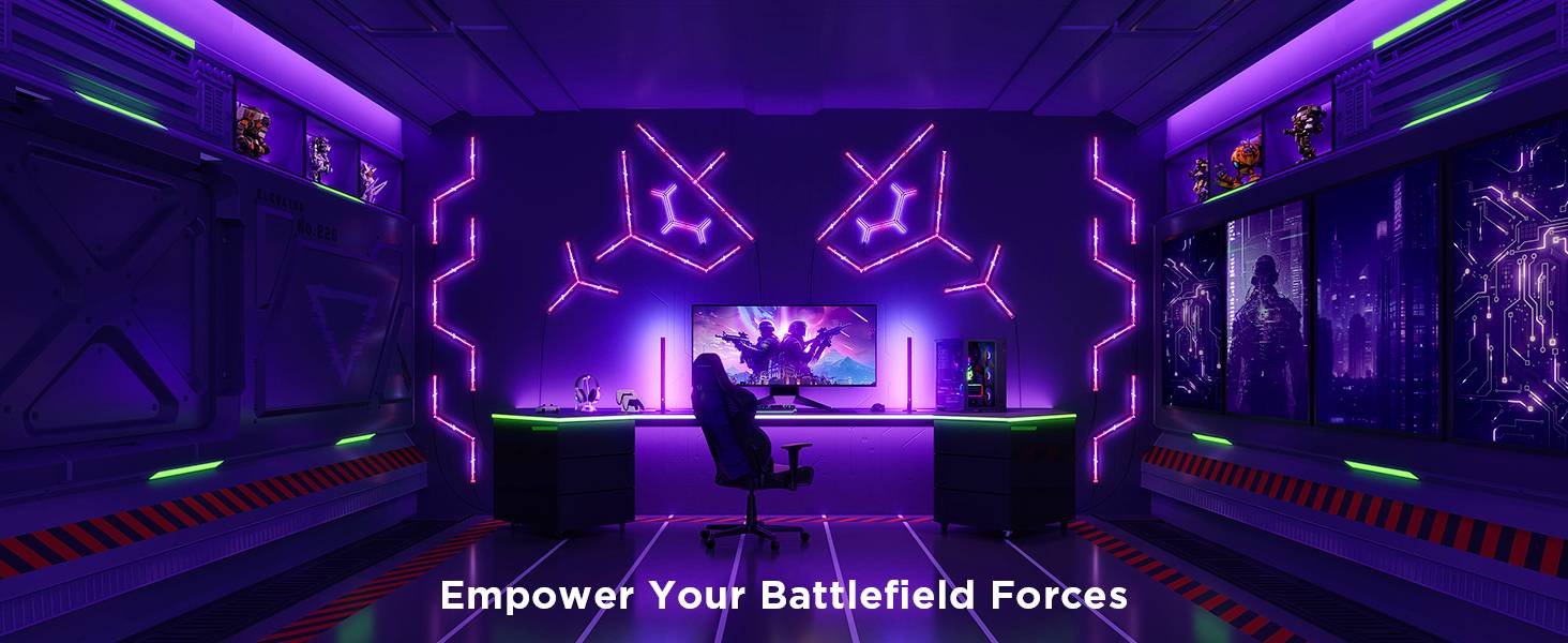 Govee Gaming Wall light H6063312 LED-Wandleuchte 72W LED-Modul Schwarz