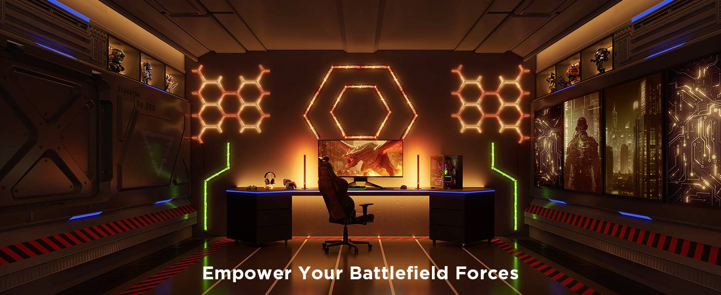 Govee Gaming Wall light H6063312 LED-Wandleuchte 72W LED-Modul Schwarz