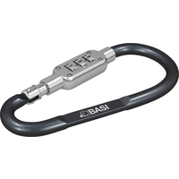 Basi 0006-0104-1100 - Karabinerhaken - Aluminium eloxiert - 3-stellige Zahlenkombination - schwarz - 0006-0104-100 (Ø x L) 6mm Basi 0006-0104-1100 - Karabinerhaken - Aluminium eloxiert - 3-stellige Zahlenkombination - schwarz - 0006-0104-100 (Ø x L) 6mm