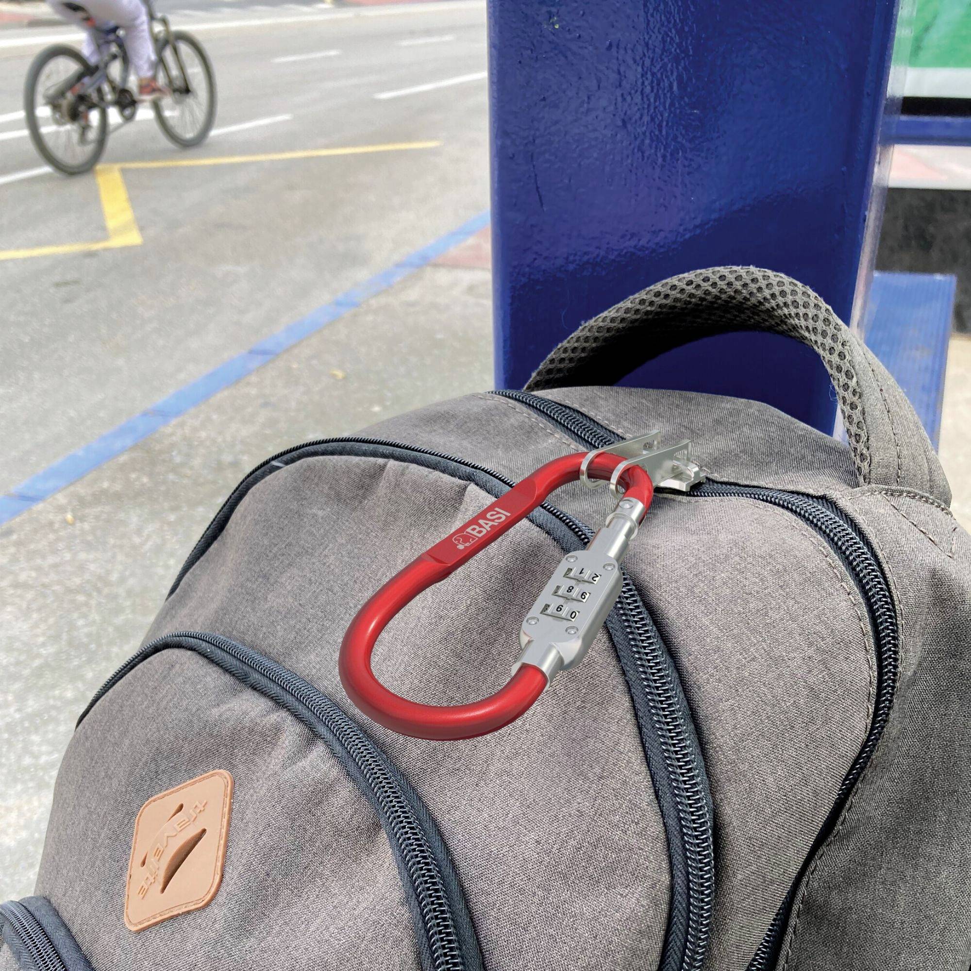 Basi 0006-0104-2600 - Karabinerhaken - Aluminium eloxiert - 3-stellige Zahlenkombination - silber - 0006-0104-2600 (Ø x L) 6mm