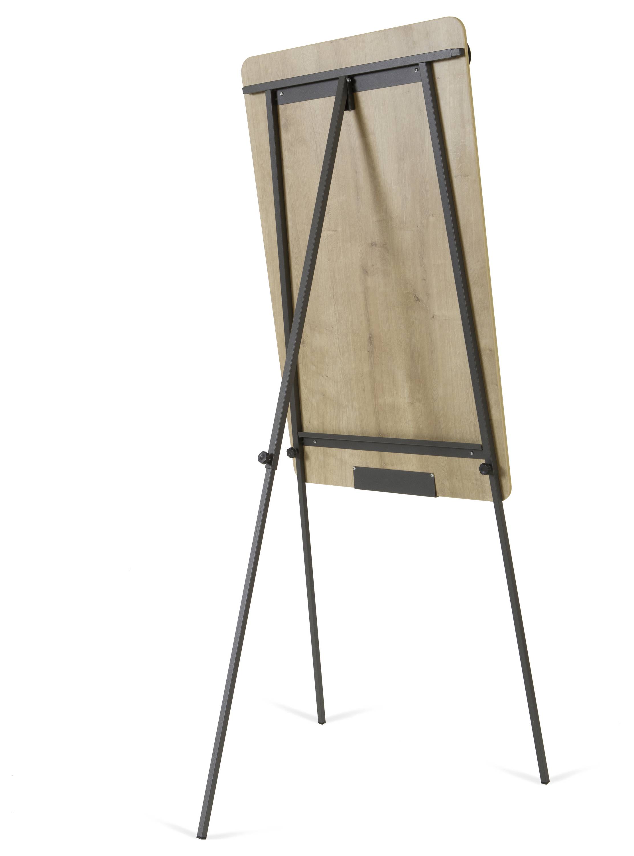 Rocada Flipchart NAT0610 (B x H) 700mm x 1900mm Holz, Eiche, Weiß (RAL 9003) abwischbar, beschriftbar, höhenverstellbar, Inkl