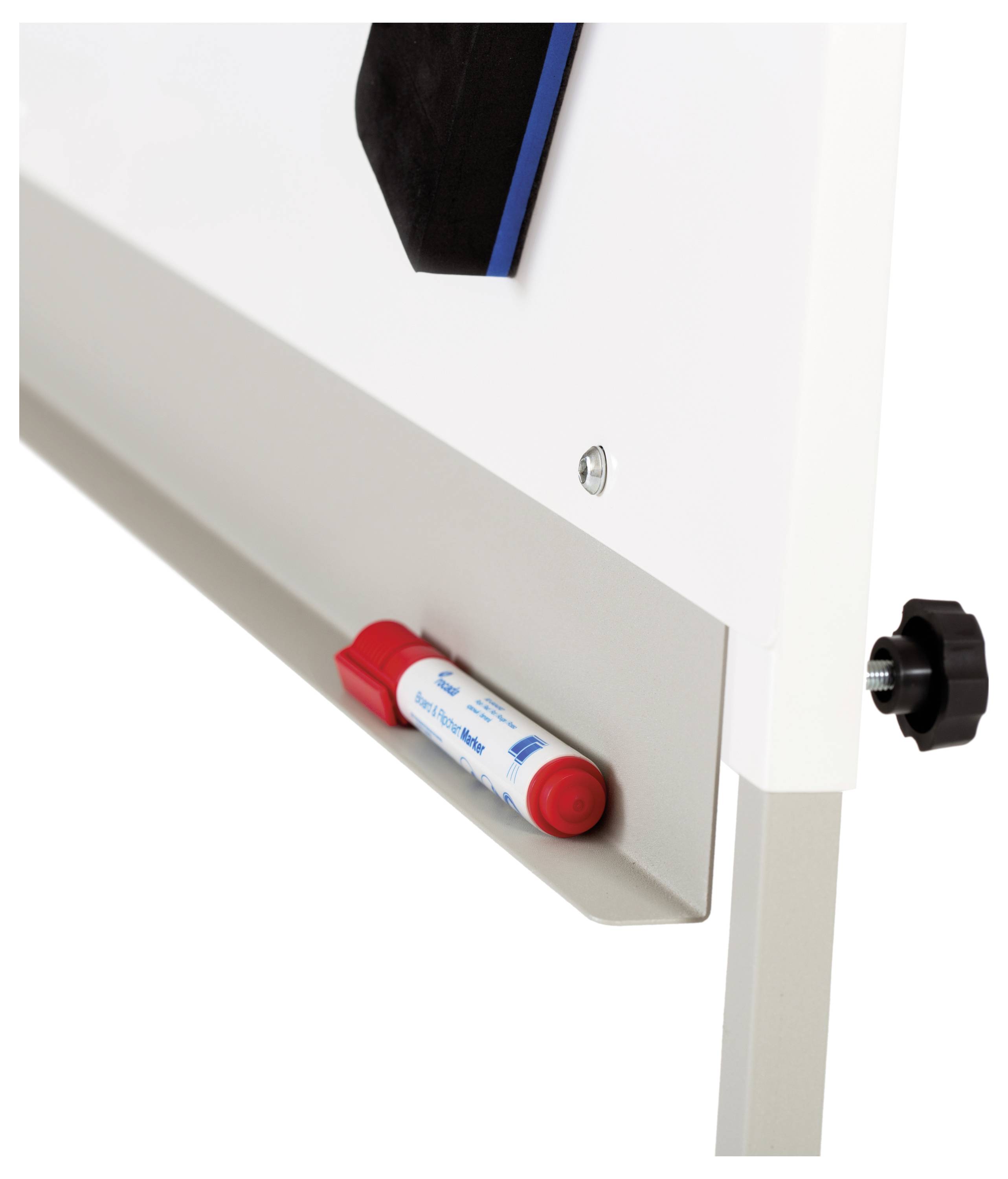 Rocada Flipchart 610V19 (B x H) 1800mm x 850mm Weiß (RAL 9003), Stahl abwischbar, beschriftbar, höhenverstellbar, Inkl