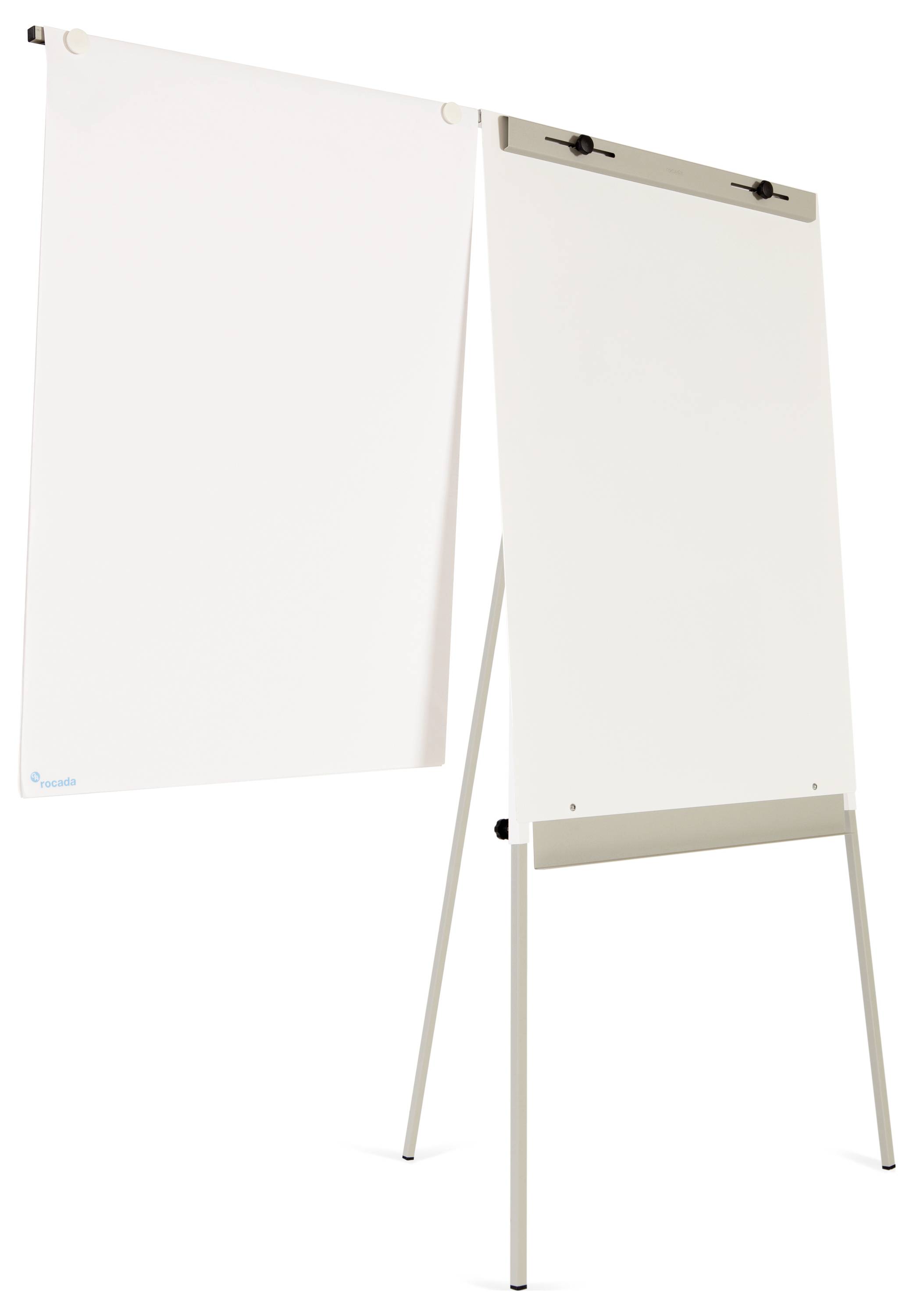 Rocada Flipchart 610V19 (B x H) 1800mm x 850mm Weiß (RAL 9003), Stahl abwischbar, beschriftbar, höhenverstellbar, Inkl