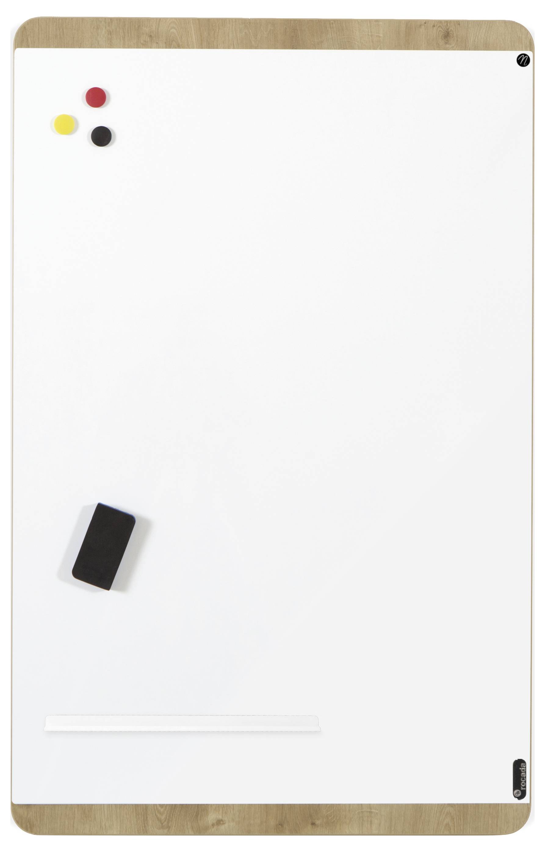 Rocada Whiteboard NAT6420 (B x H) 115cm x 75cm Weiß (RAL 9003) kunststoffbeschichtet Inkl. Ablageschale, Quer- oder Hochformat