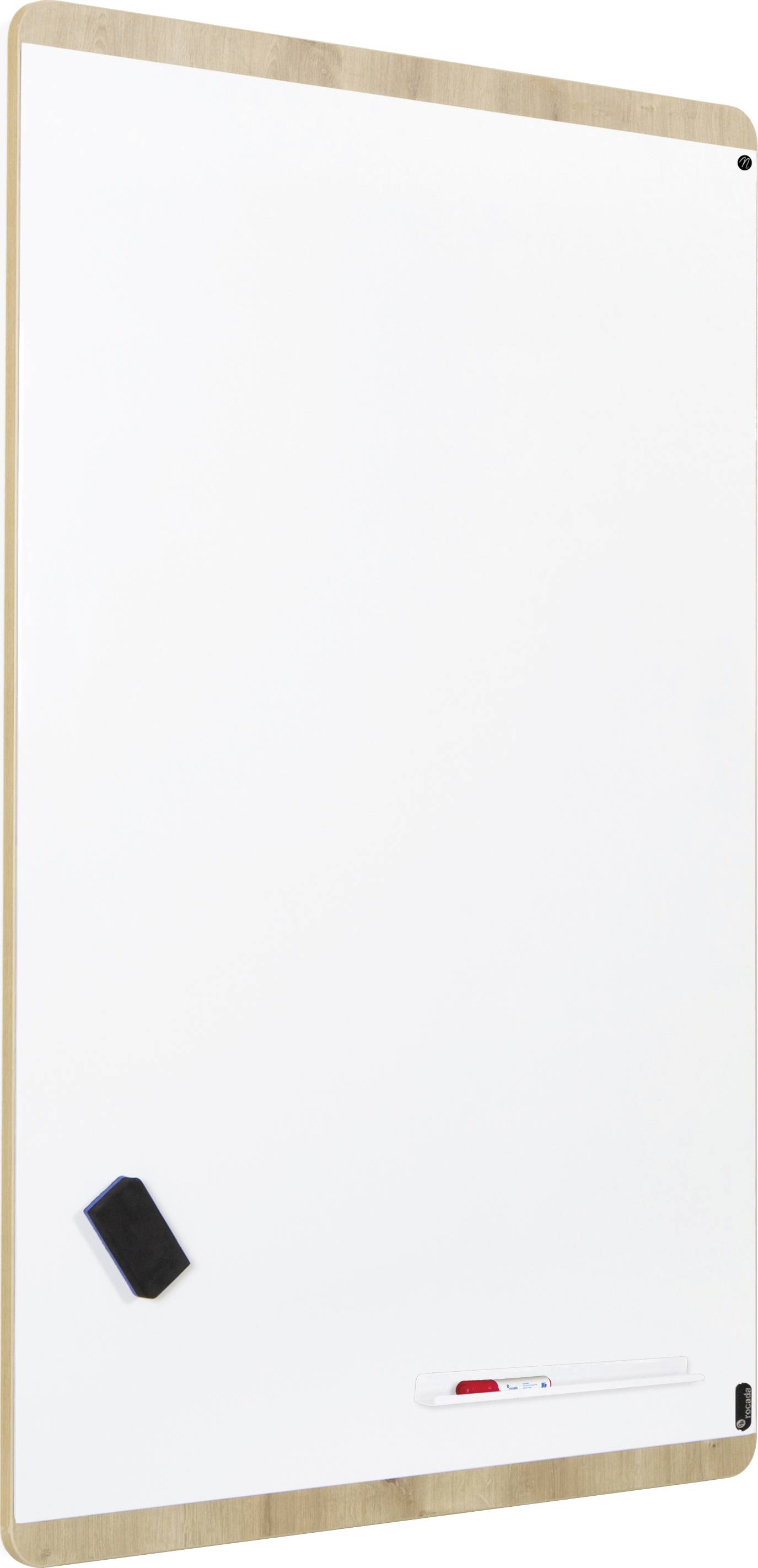 Rocada Whiteboard NAT6420 (B x H) 115cm x 75cm Weiß (RAL 9003) kunststoffbeschichtet Inkl. Ablageschale, Quer- oder Hochformat
