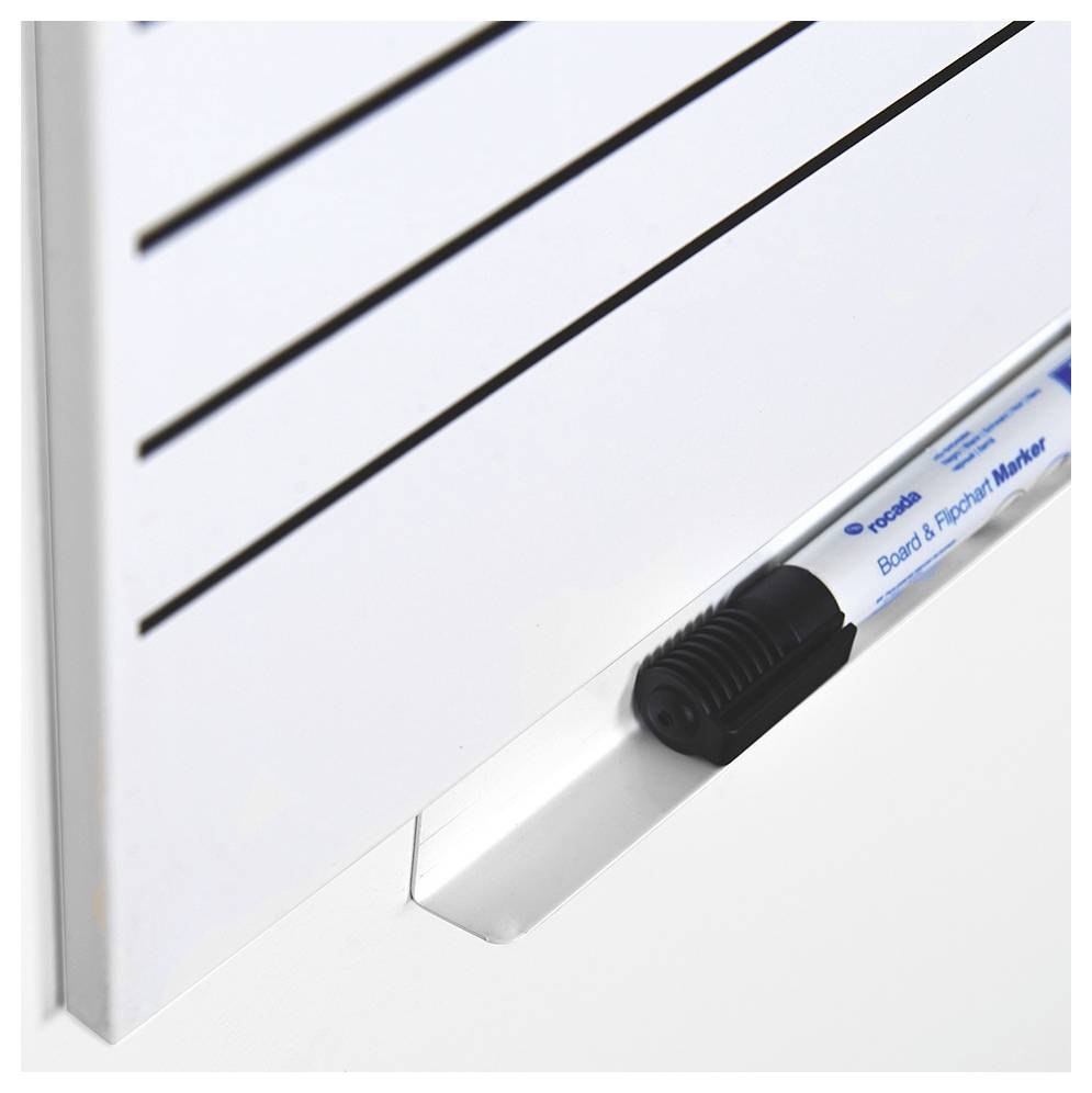 Rocada Whiteboard 6421R (B x H) 150cm x 100cm Weiß (RAL 9003) kunststoffbeschichtet Inkl. Ablageschale, Quer- oder Hochformat