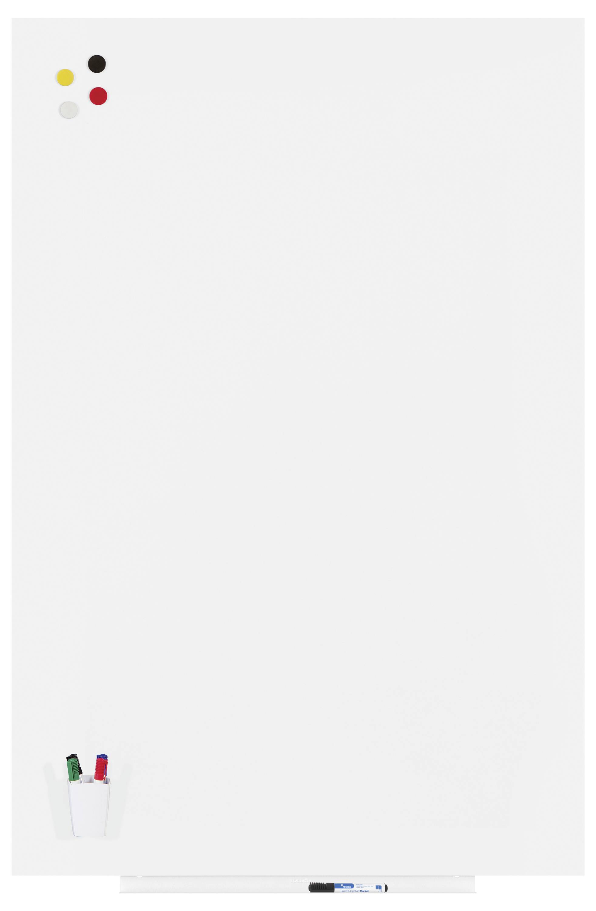 Rocada Whiteboard 6421MATT (B x H) 150cm x 100cm Weiß (RAL 9003) kunststoffbeschichtet Inkl. Ablageschale, Quer- oder Hochformat