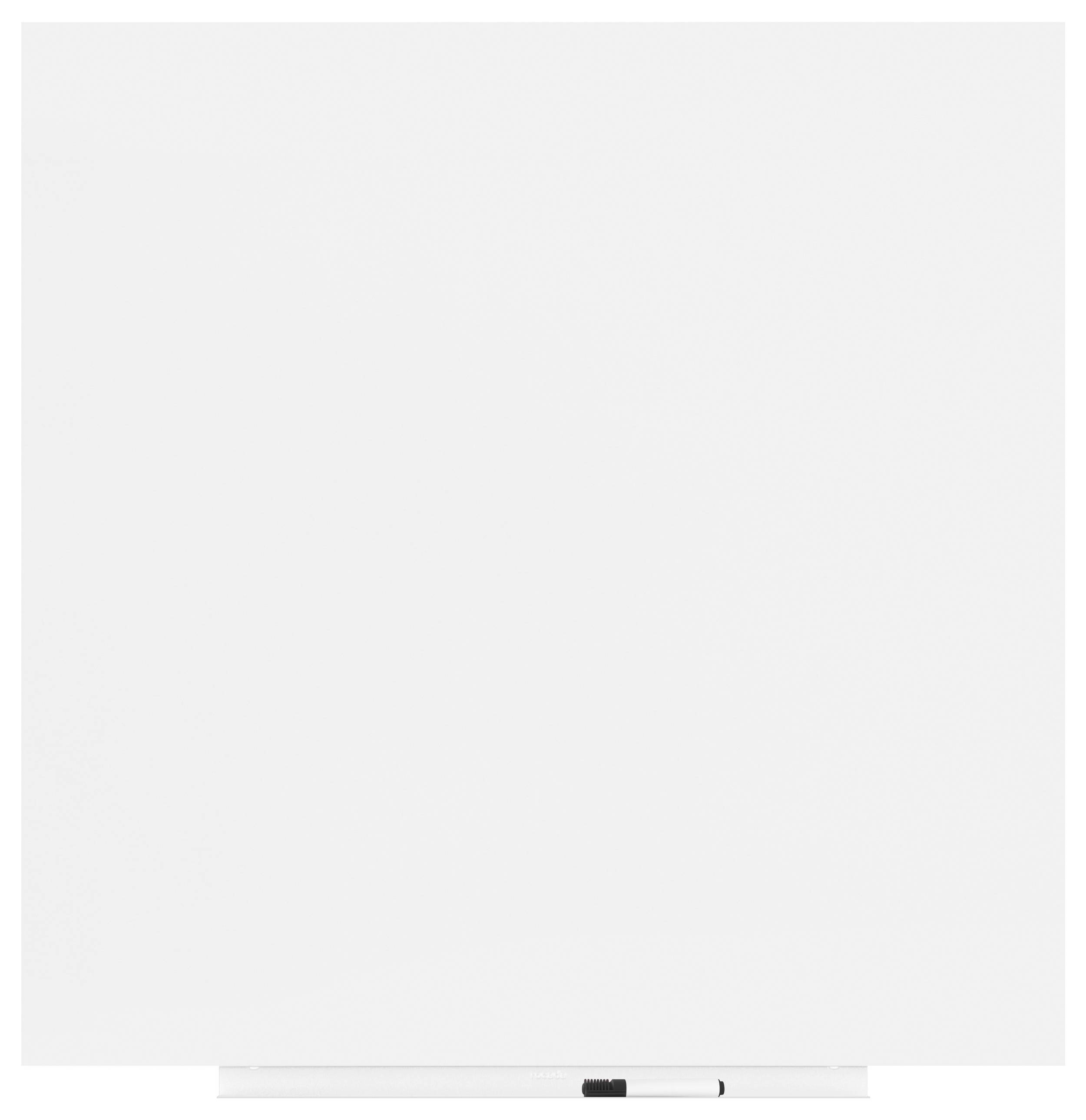 Ein leeres Whiteboard mit einem schwarzen Marker darauf.