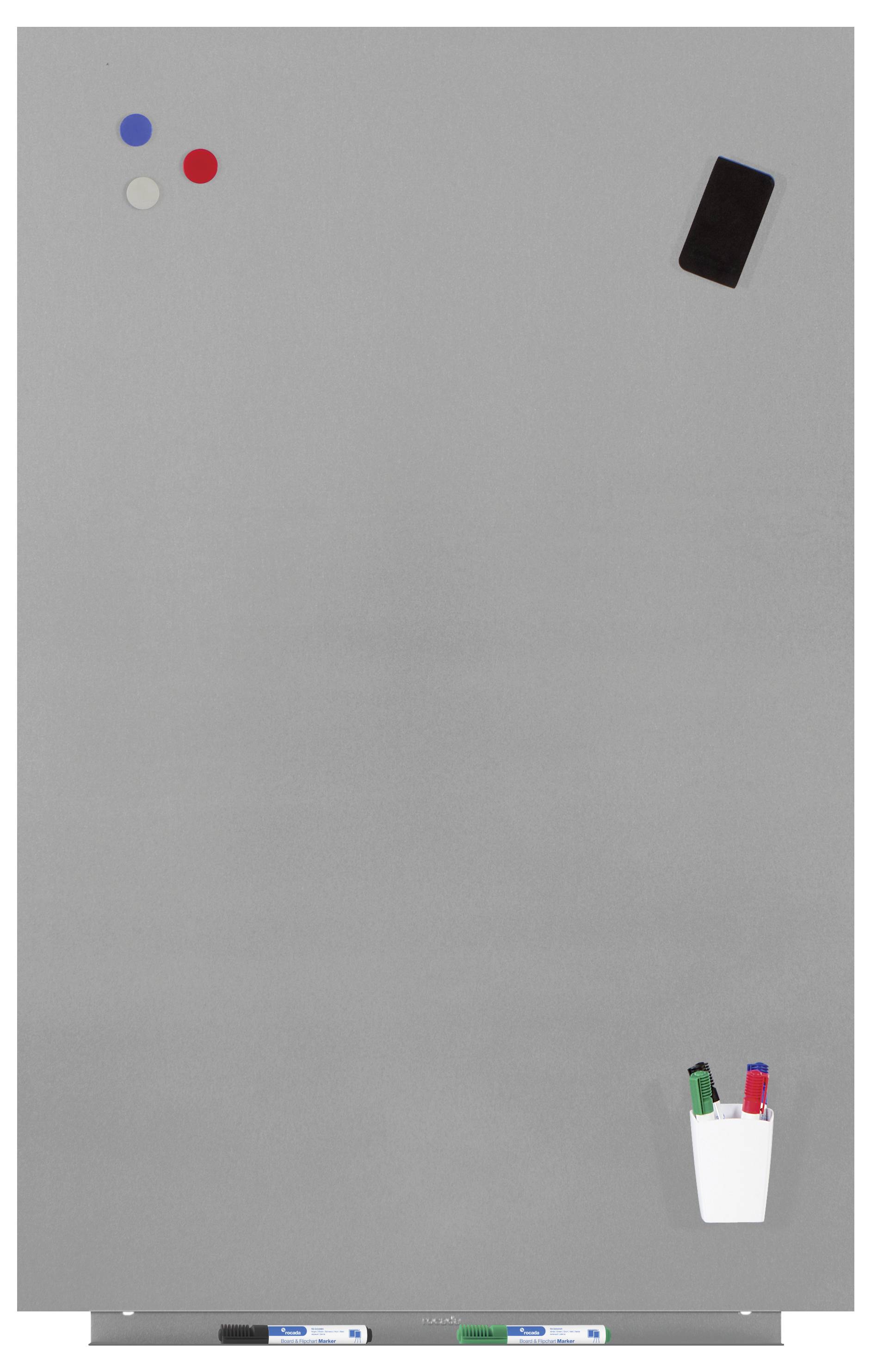 Rocada Whiteboard 6520PRO-9006 (B x H) 115cm x 75cm Grau kunststoffbeschichtet Inkl. Ablageschale, Quer- oder Hochformat