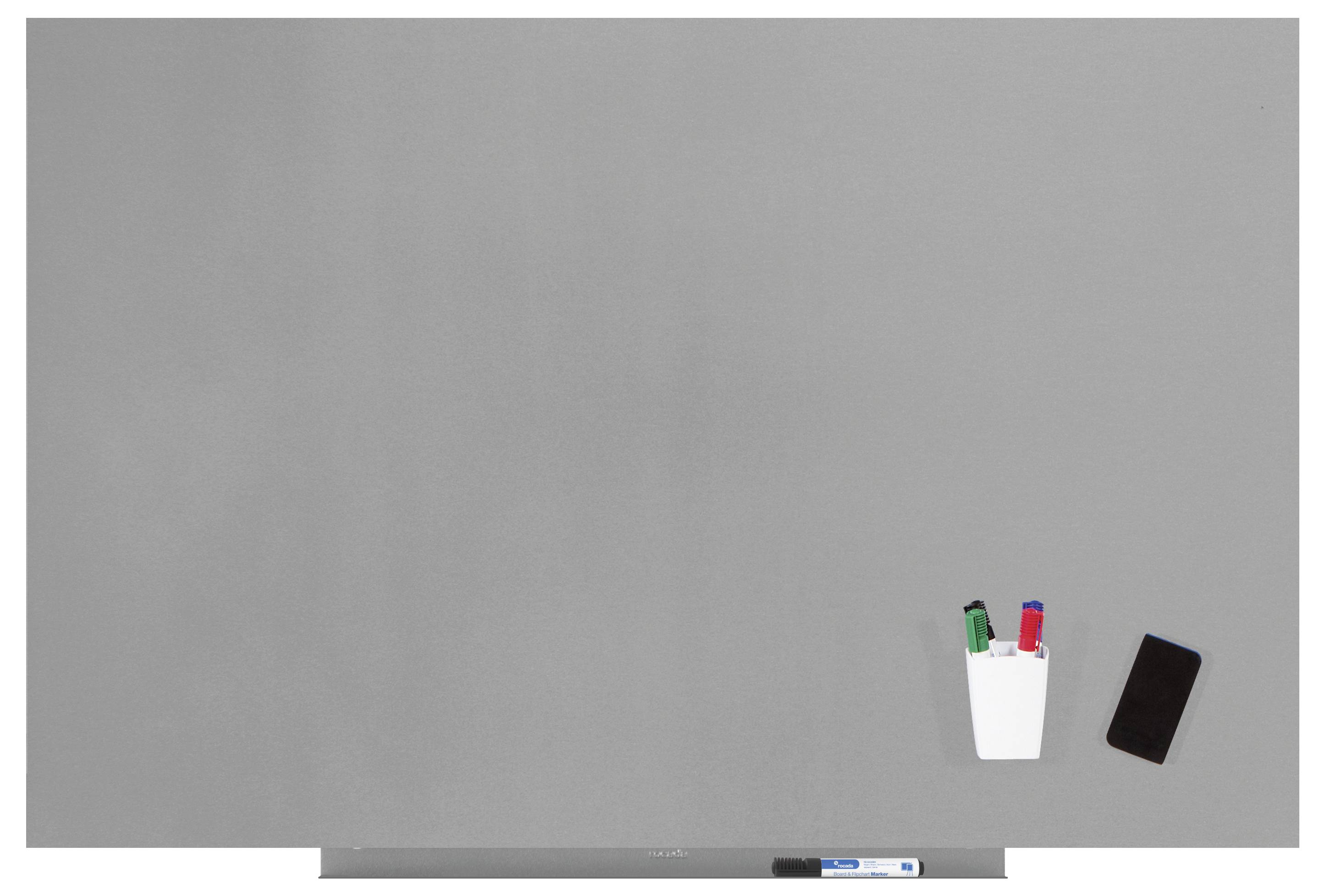 Rocada Whiteboard 6520PRO-9006 (B x H) 115cm x 75cm Grau kunststoffbeschichtet Inkl. Ablageschale, Quer- oder Hochformat