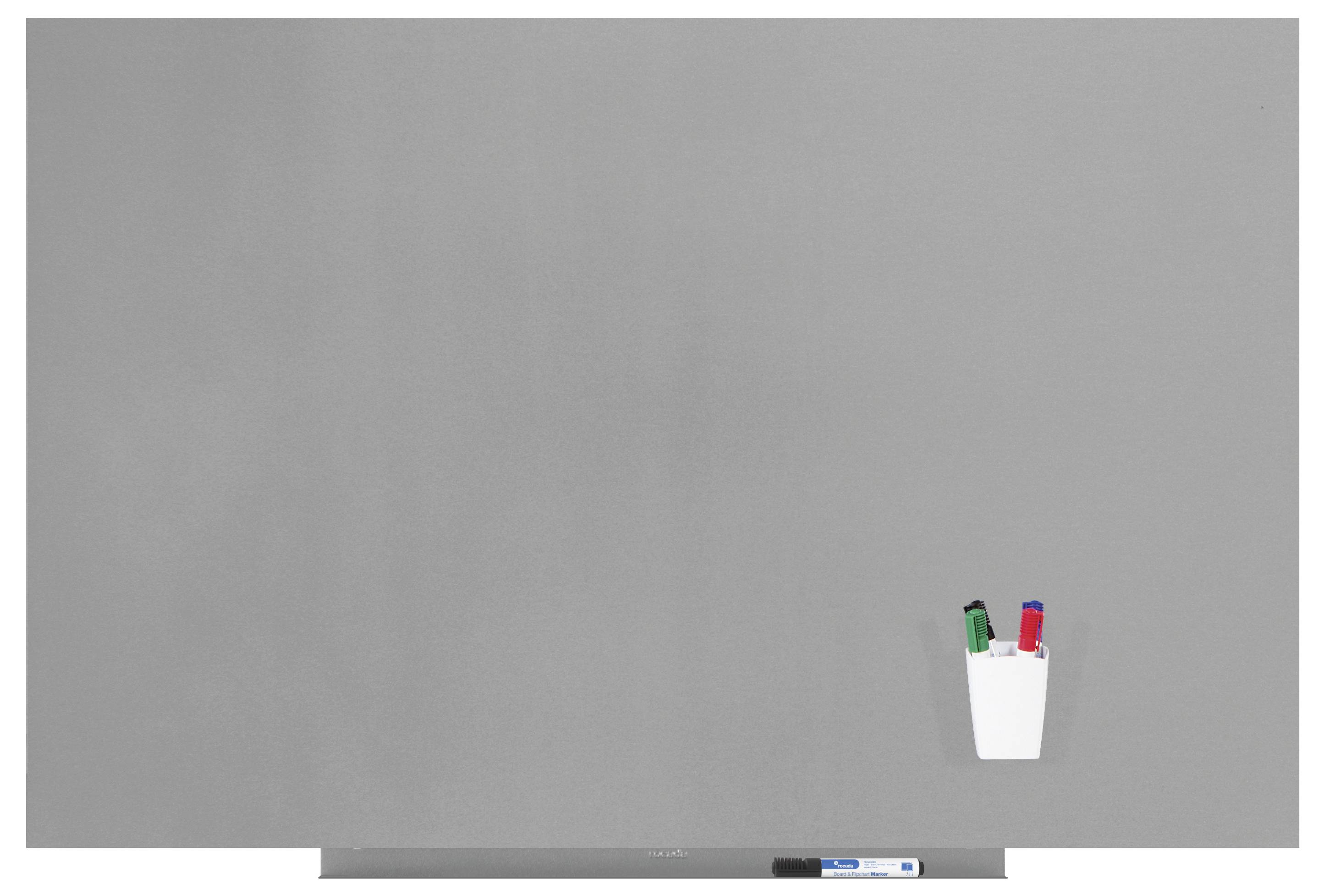 Rocada Whiteboard 6520PRO-9006 (B x H) 115cm x 75cm Grau kunststoffbeschichtet Inkl. Ablageschale, Quer- oder Hochformat