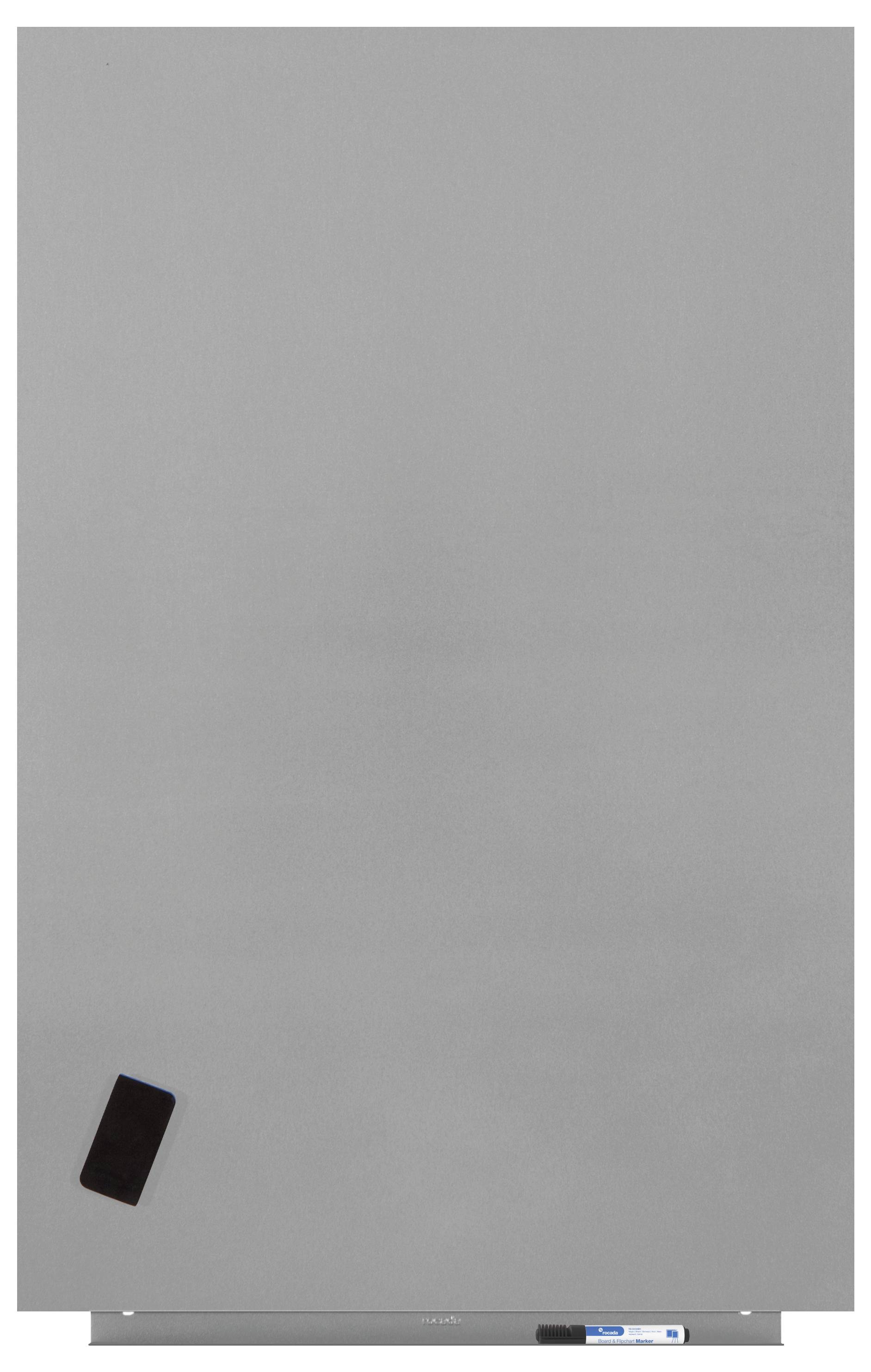 Rocada Whiteboard 6520PRO-9006 (B x H) 115cm x 75cm Grau kunststoffbeschichtet Inkl. Ablageschale, Quer- oder Hochformat