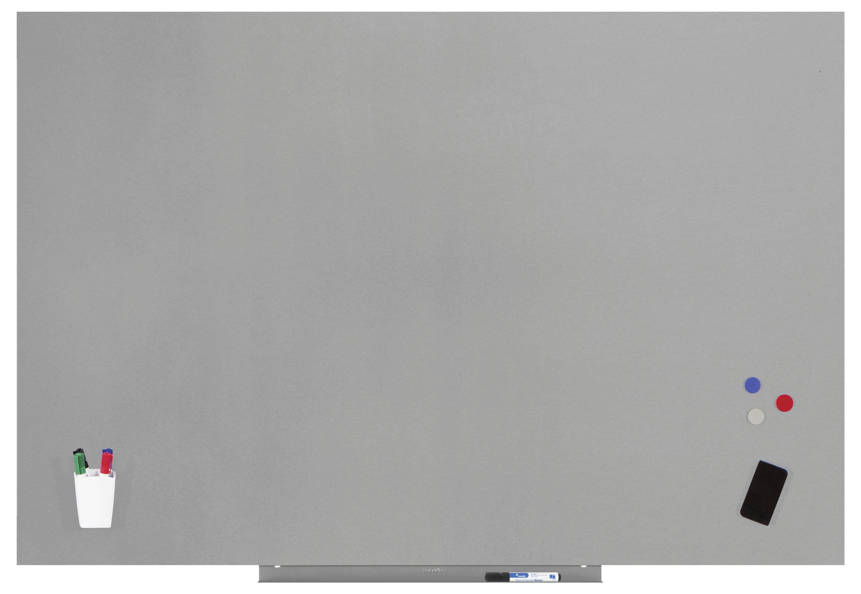 Rocada Whiteboard 6521PRO-9006 (B x H) 150cm x 100cm Grau kunststoffbeschichtet Inkl. Ablageschale, Quer- oder Hochformat