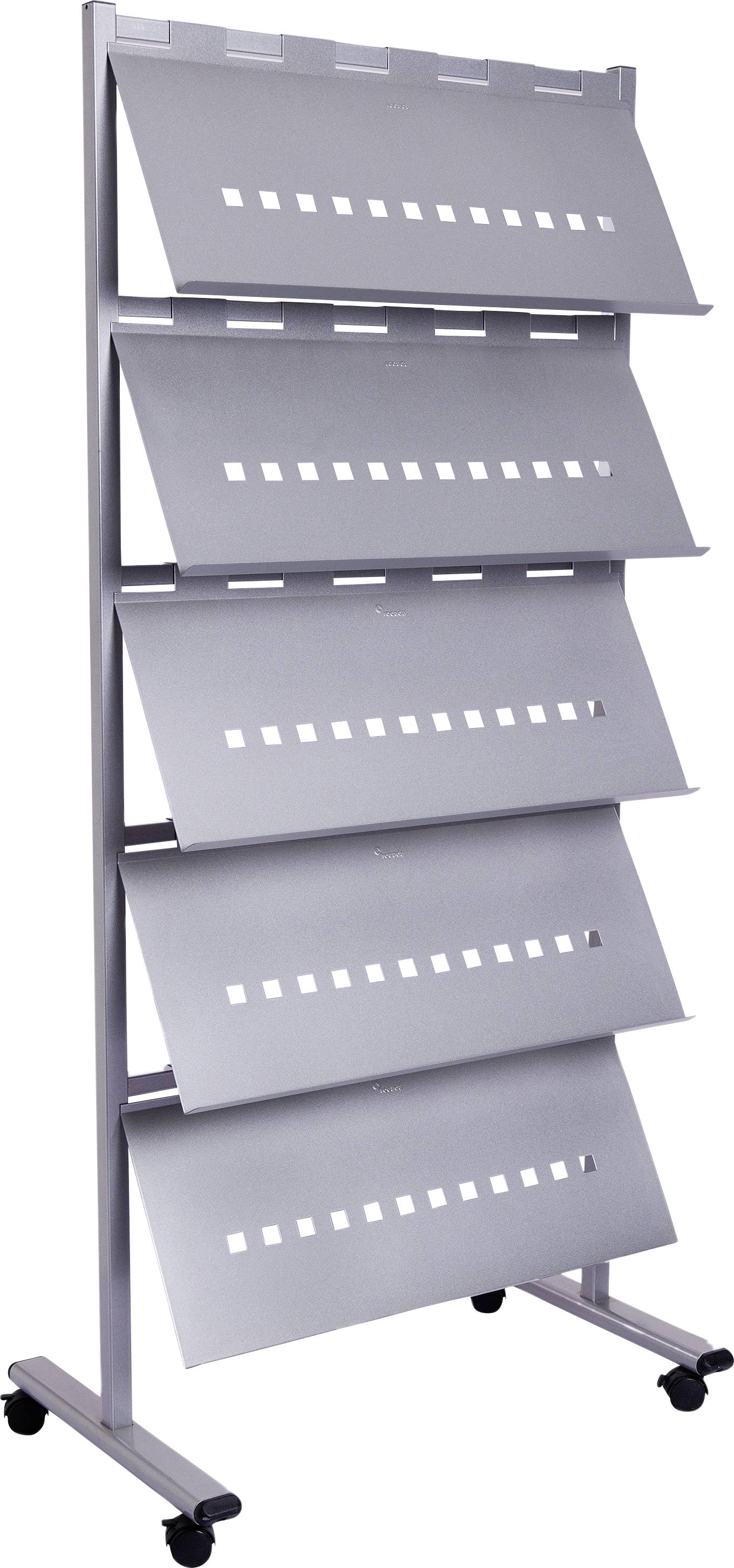 Rocada 8304 R830494 Prospekthalter Grau Anzahl der Fächer 5 1 St. (B x H x T) 820 x 1850 x 490mm