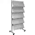 Rocada 8304 R830494 Prospekthalter Grau Anzahl der Fächer 5 1 St. (B x H x T) 820 x 1850 x 490mm Rocada 8304 R830494 Prospekthalter Grau Anzahl der Fächer 5 1 St. (B x H x T) 820 x 1850 x 490mm