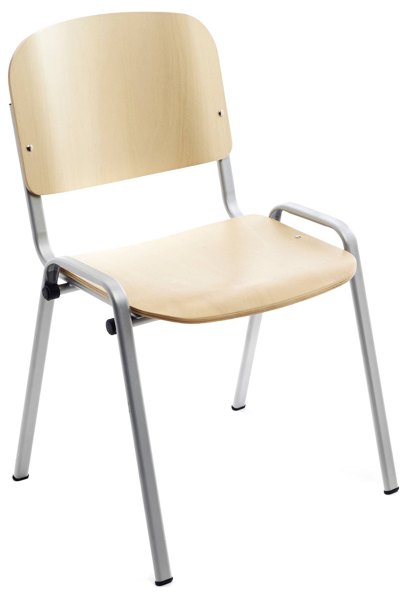 Rocada Besucherstuhl 974VE Grau, Holz (hell) R974182 4St.