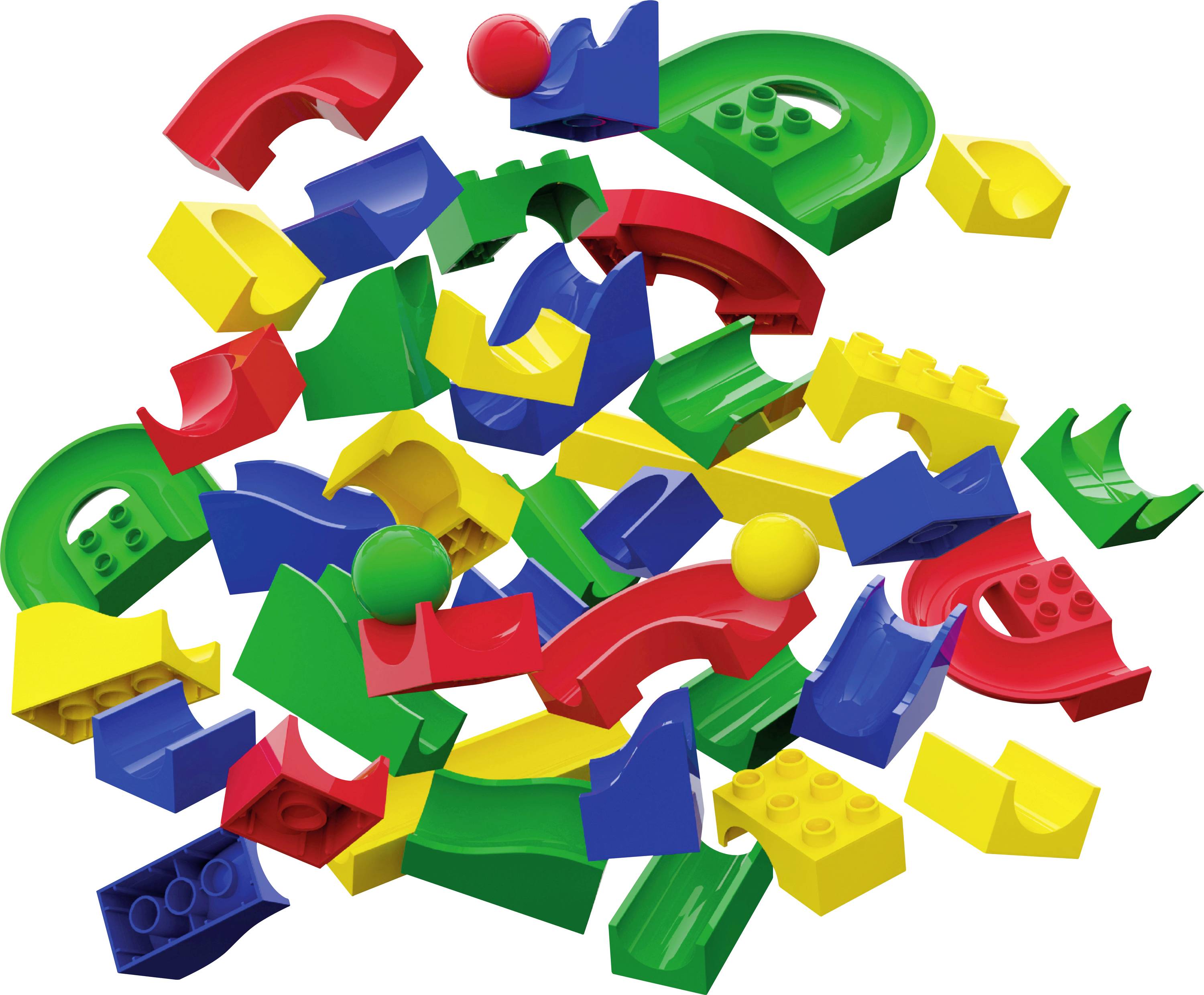 Hubelino Bahnelemente 55-teilig Konstruktions-Set