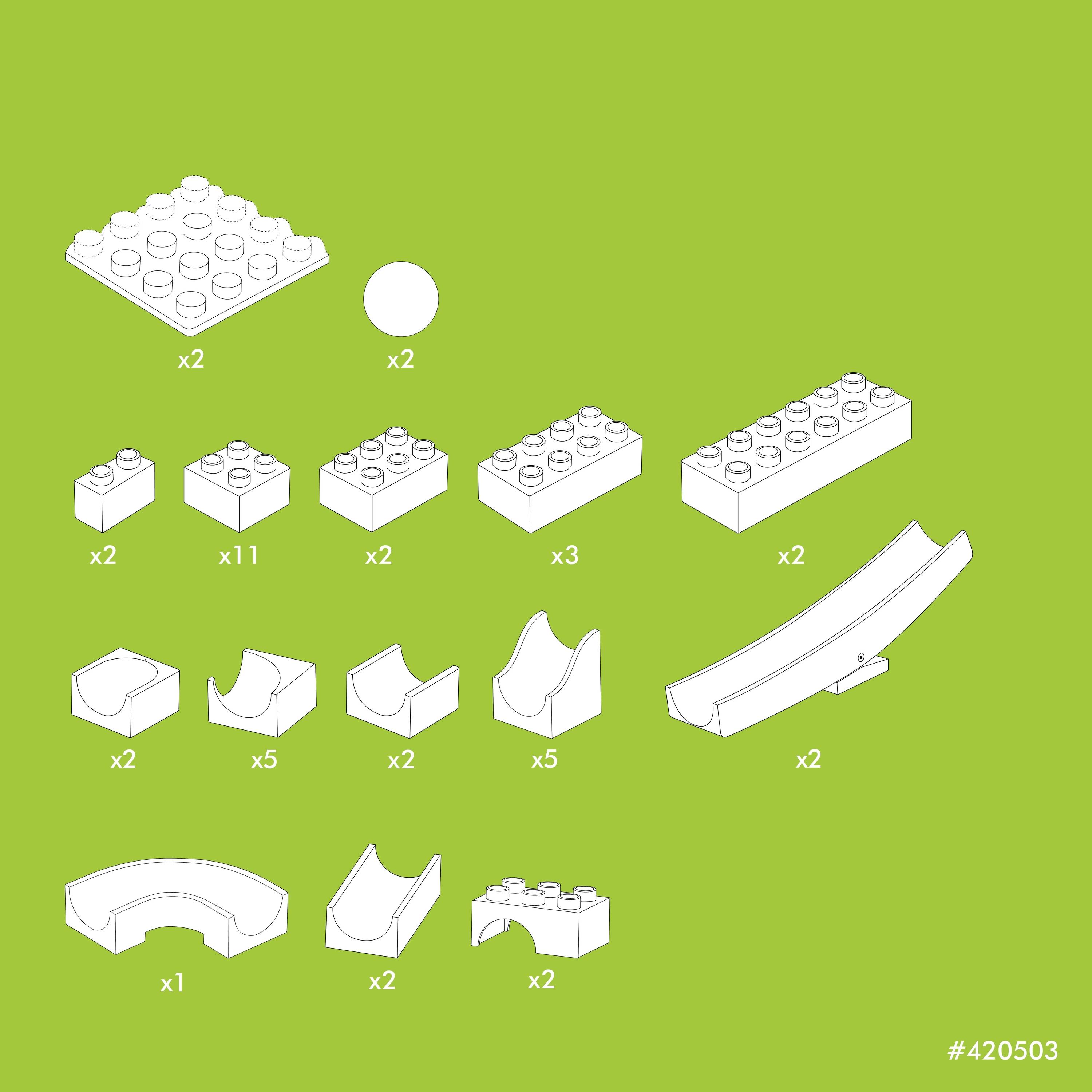 Hubelino Wippe 43-teilig Konstruktions-Set