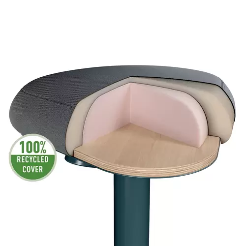 Leitz Sitzhocker Dunkelgrau 65440089 Leitz Sitzhocker Dunkelgrau 65440089