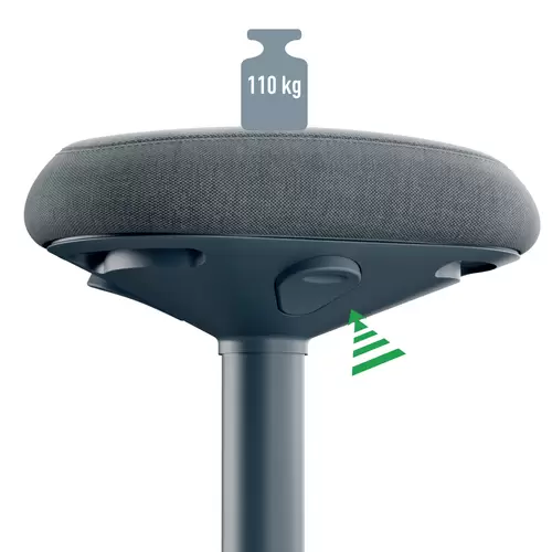 Leitz Sitzhocker Dunkelgrau 65440089 Leitz Sitzhocker Dunkelgrau 65440089