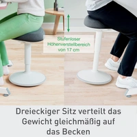 Leitz Sitzhocker Hellgrau 65440085 Leitz Sitzhocker Hellgrau 65440085