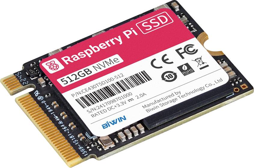 Raspberry Pi® 1 TB Interne M.2 PCIe NVMe SSD SC1984
