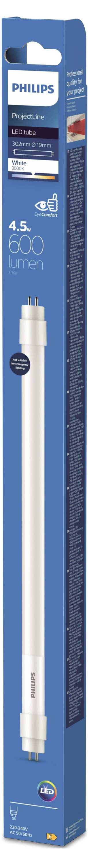 Philips LED LED-Röhre EEK: E (A - G) G5 Röhrenform T5 KVG 4.5W Warmweiß (Ø x L) 19mm x 302mm 1St.