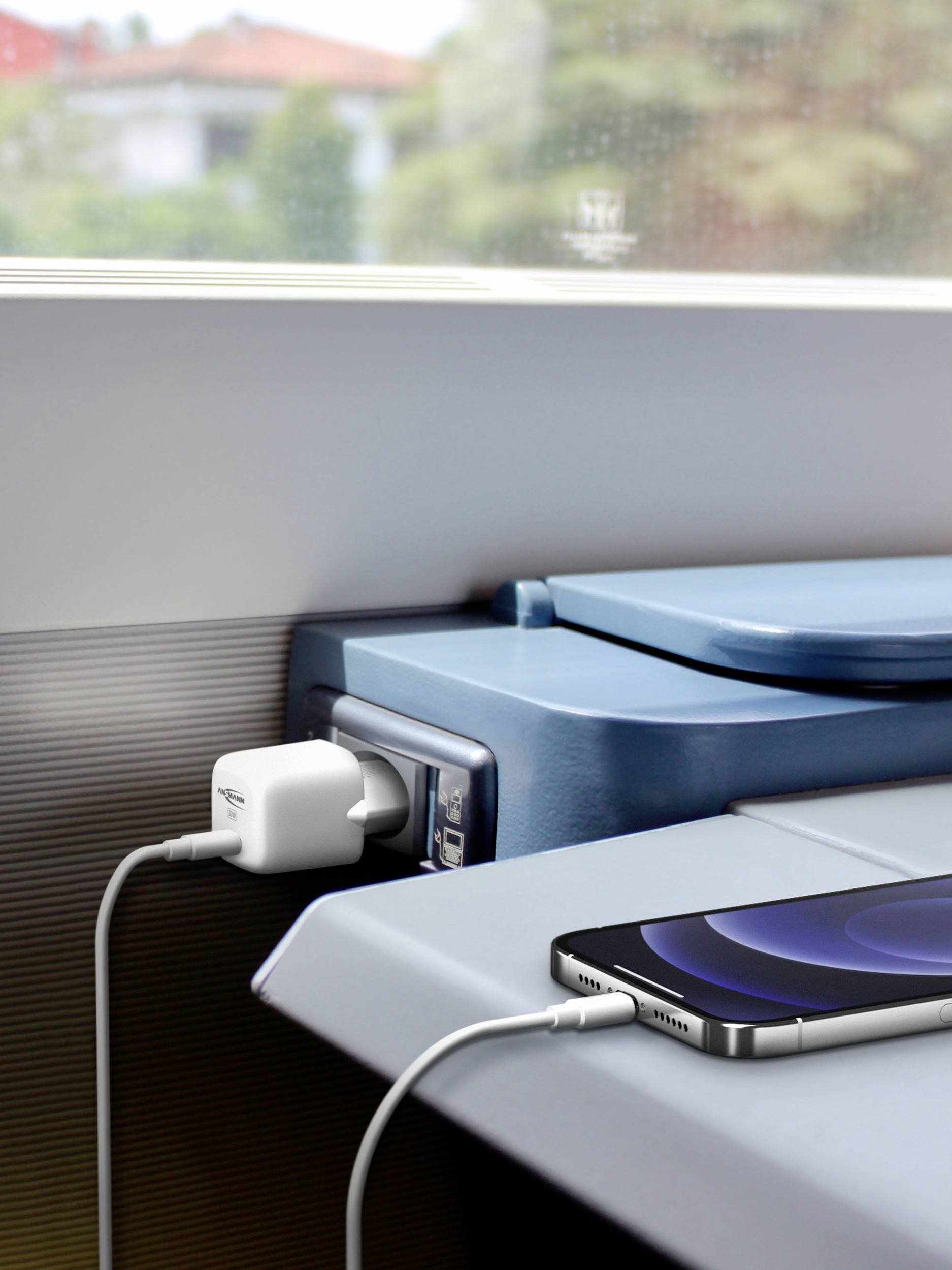 Ansmann Home Charger HC130PD mini USB Ladegerät 30 W 1x USB-C® Weiß Innenbereich