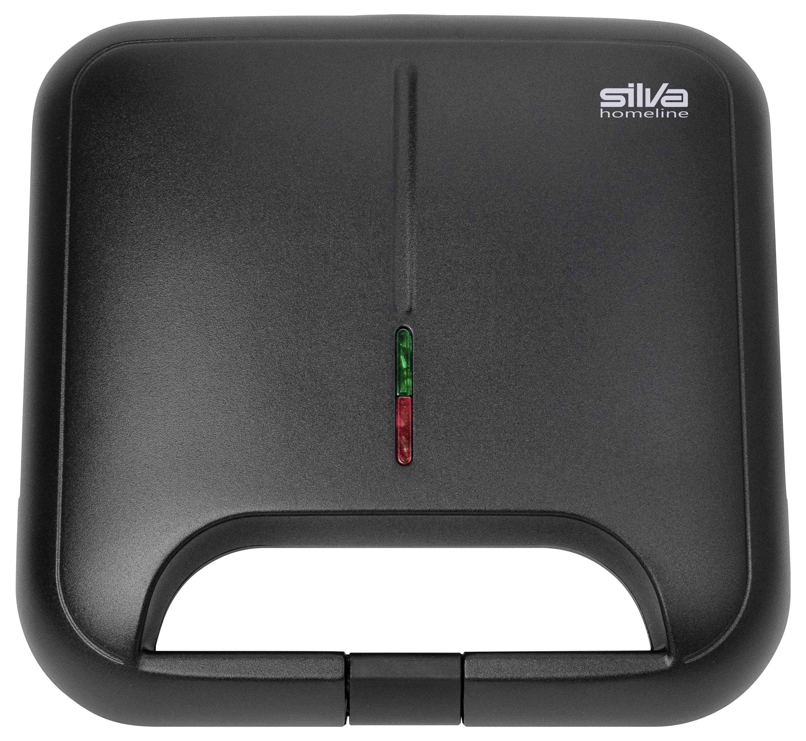 Silva Homeline ST 2000 Sandwichmaker Cool-Touch-Gehäuse, Antihaftbeschichtung, Kontrollleuchte Schw