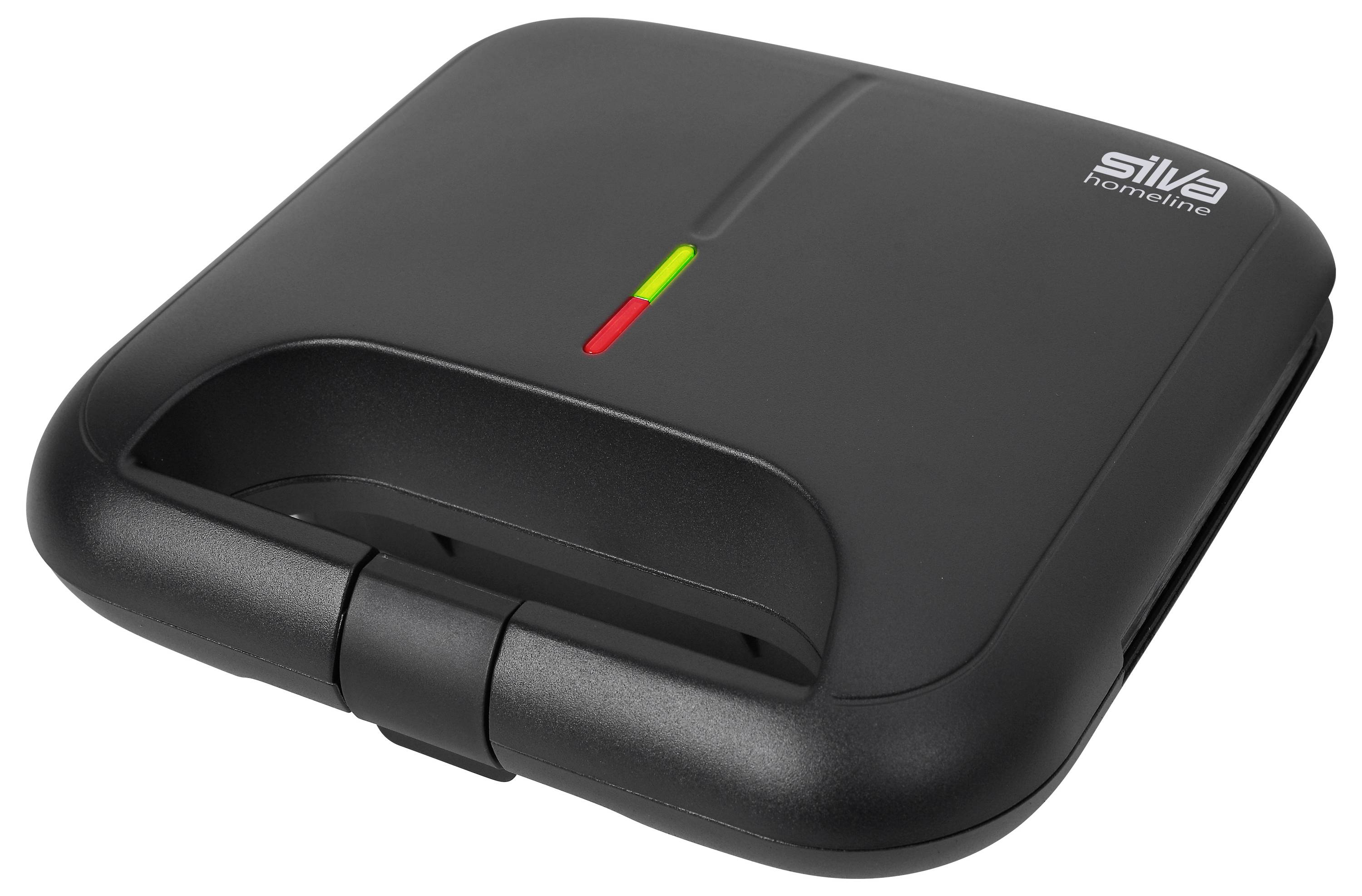 Silva Homeline ST 2000 Sandwichmaker Cool-Touch-Gehäuse, Antihaftbeschichtung, Kontrollleuchte Schwarz